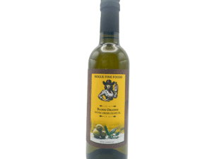 a bottle of blood orange extra virgin olive oil