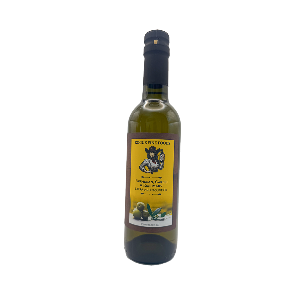 a bottle of parmesan garlic rosemary extra virgin olive oil