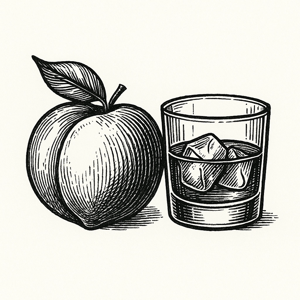 Peach Bourbon visual Peach Bourbon Dark Balsamic (100ml)