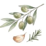 olive twig and Garlic herb