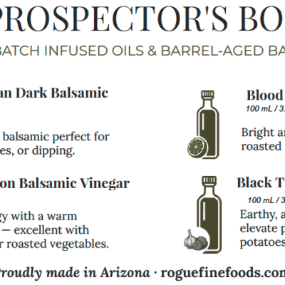 Infused oils and balsamic vinegars gift set