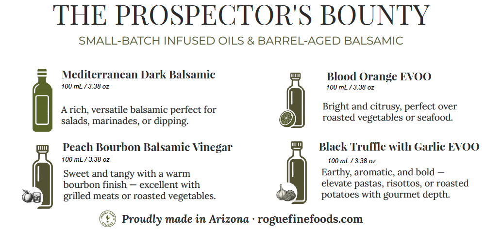 Infused oils and balsamic vinegars gift set