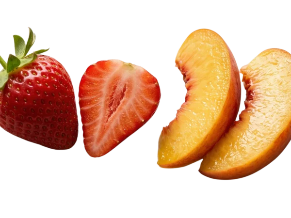 strawberry and peach