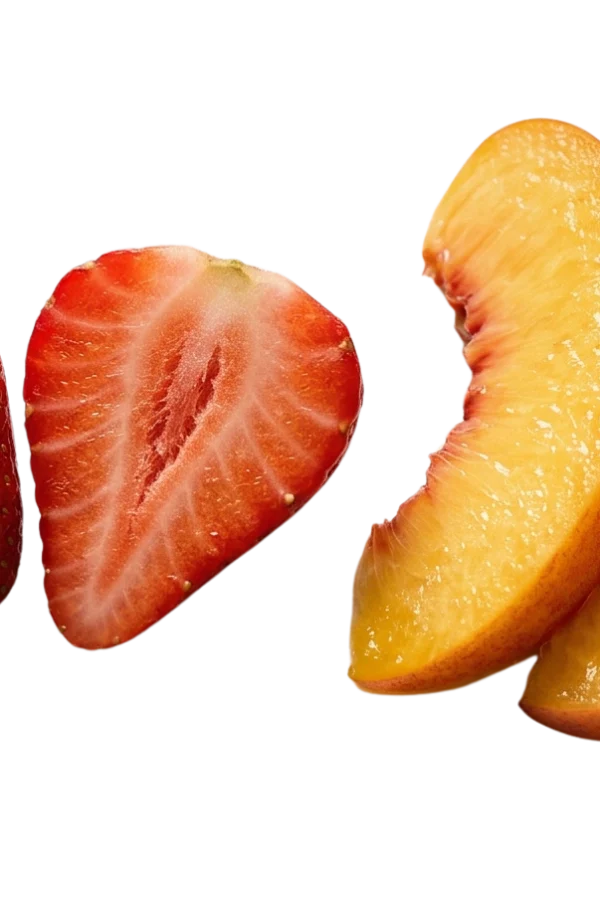 strawberry peach strawberry and peach